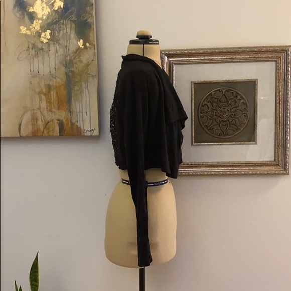 BCBG SM Black Waterfall Cardigan - Picture 2 of 6